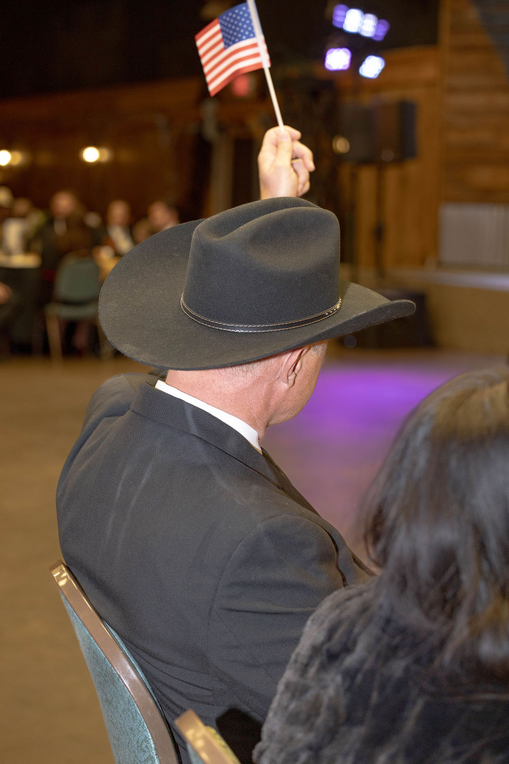 Bidder at the 2023 live auction