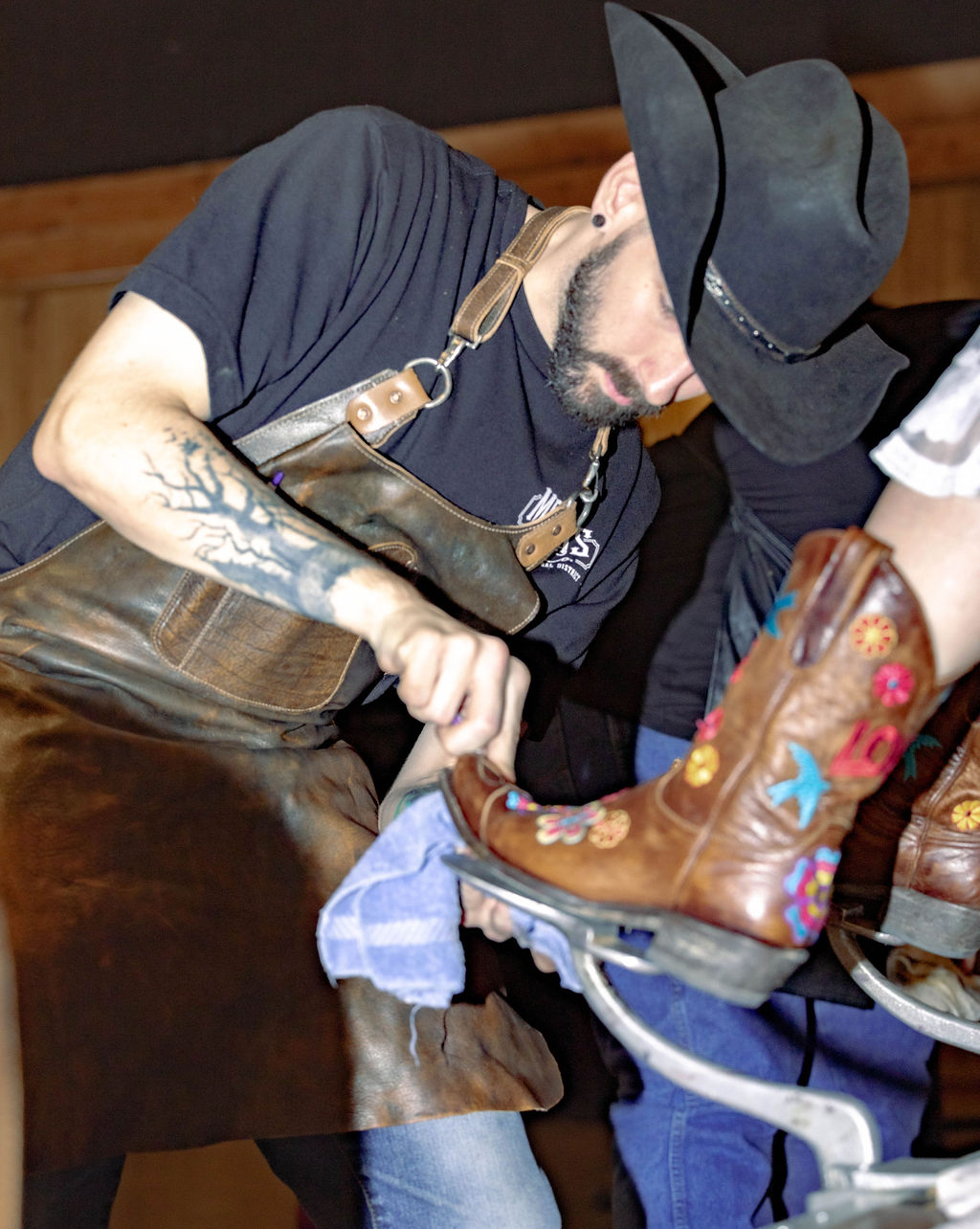 Boot shining at the 2023 gala