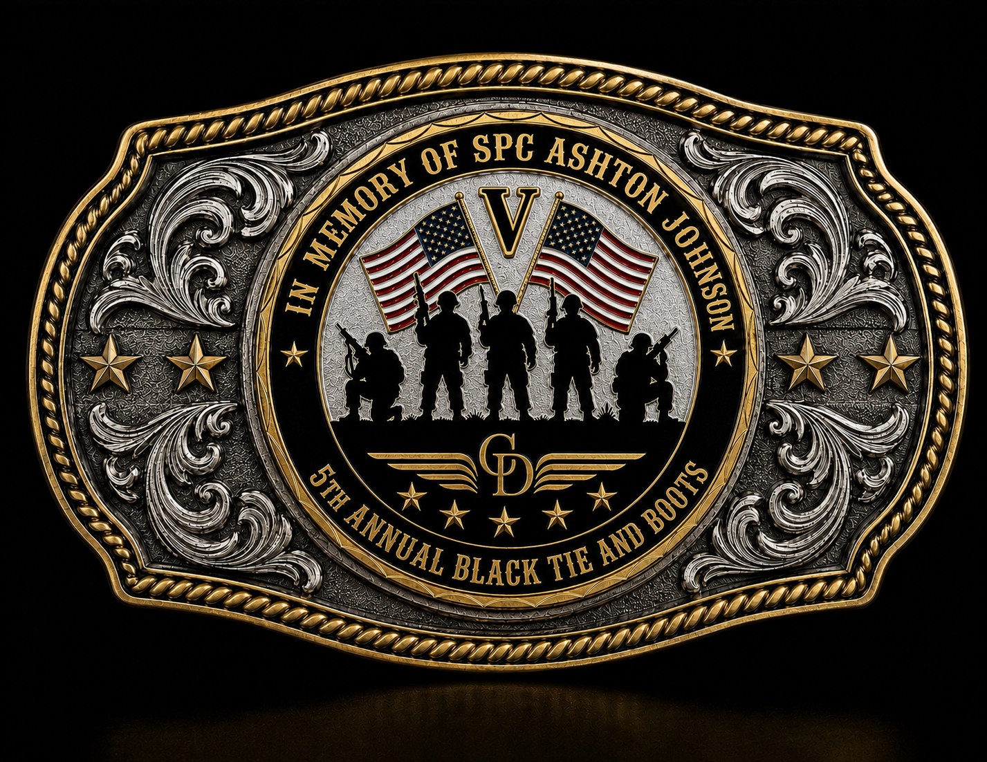2026 Black Tie and Boots Commemorative Belt Buckle